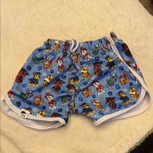 Kids Swim Shorts with Cartoon Print - Blue